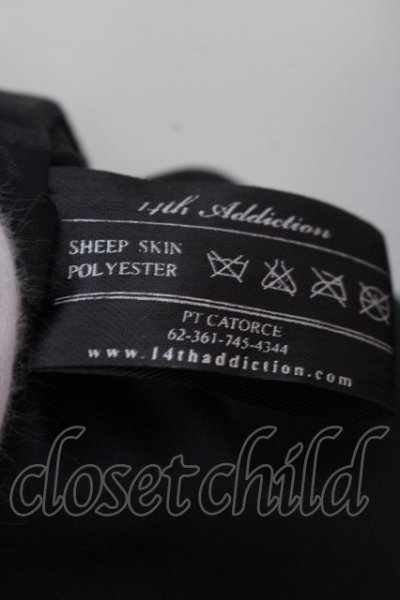 画像4: 14th Addiction / Cross Zip Leather ジャケット 1 ブラック（ムラ染色） O-25-04-06-063-14-ou-YM-ZT-ML038