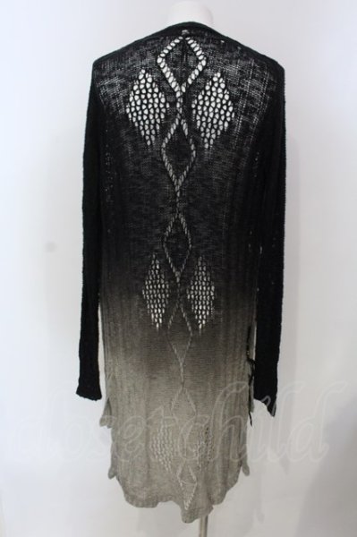 画像2: KMRii / ローゲージグラデーションカーディガン 1 ブラックｘグレー O-25-04-06-064-KM-to-YM-ZT258 (2)