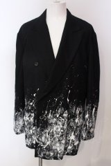 el conductor / WOOL VIYELLA PAINT ジャケット 4 ブラックｘホワイト O-25-04-06-007-el-ja-YM-ZT257