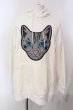 画像1: NO ID. BLACK / CATスパンコールBIGパーカー ONE ホワイト O-25-04-06-067-NO-to-YM-ZT266 (1)