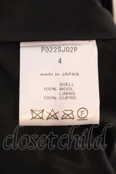 画像4: el conductor / WOOL VIYELLA PAINT ジャケット 4 ブラックｘホワイト O-25-04-06-007-el-ja-YM-ZT257 (4)