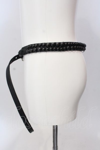 画像2: KMRii / ブラックパールベルト  ブラック O-25-04-06-077-KM-0-YM-ZT308 (2)