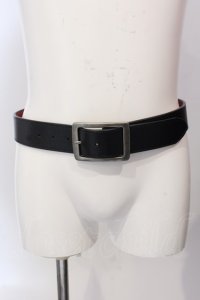 NO ID. / レザーベルト  ブラックｘアンティークシルバー O-25-04-06-078-NO-0-YM-ZT191