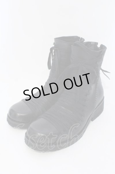 画像1: KMRii / Crush Lace-up Boots02 ブーツ 約27cm ブラック O-25-04-06-080-KM-sho-YM-ZT-S001 (1)