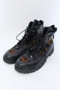 14th Addiction / LEGION SHOES03 シューズ 約28cm ブラックｘハラコレオパード O-25-04-06-081-14-sho-YM-OS