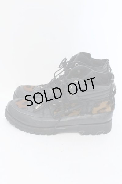 画像3: 14th Addiction / LEGION SHOES03 シューズ 約28cm ブラックｘハラコレオパード O-25-04-06-081-14-sho-YM-ZT-S001 (3)