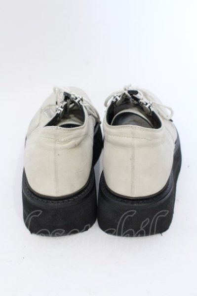 画像4: JULIUS / COW SKIN DOUBLE ZIP THICK-SOLED シューズ 3 アイボリー O-25-04-06-084-JU-sho-YM-ZT-S001 (4)