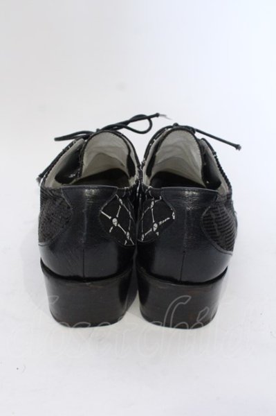 画像5: ROEN / パッチワーク切り替えドレスシューズ 40 1/2 ブラック O-25-04-06-086-Hi-sho-YM-ZT-S006 (5)