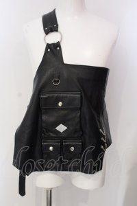el conductor / 　LEATHER HALF VEST ベスト 2 ブラック O-25-04-06-011-el-ja-YM-OS