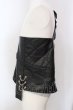 画像2: el conductor / 　LEATHER HALF VEST ベスト 2 ブラック O-25-04-06-011-el-ja-YM-ZT-ML034 (2)