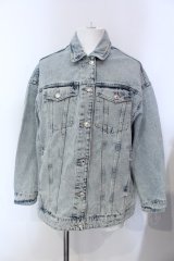 ZARA / オーバーサイズデニムトラッカージャケット Gジャン EU XL インディゴ O-25-04-06-012-ZA-ja-YM-ZT258