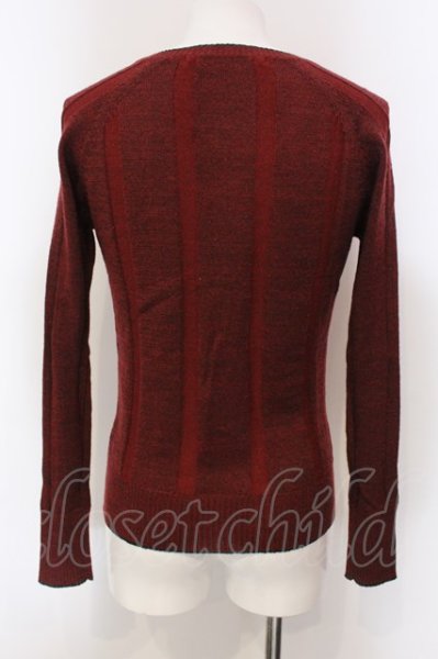 画像2: NO ID. / グリッターVネックニットソー 1 レッド O-25-04-06-017-NO-to-YM-ZT261 (2)