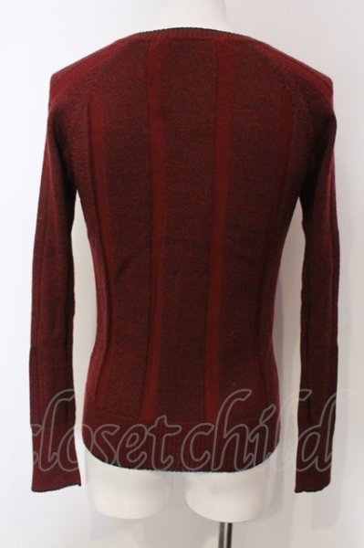 画像2: NO ID. / グリッターVネックニットソー 1 レッド O-25-04-06-018-NO-to-YM-ZT261 (2)