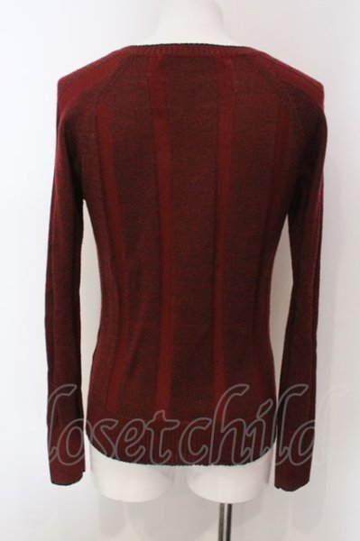 画像2: NO ID. / グリッターVネックニットソー 1 レッド O-25-04-06-019-NO-to-YM-ZT261 (2)