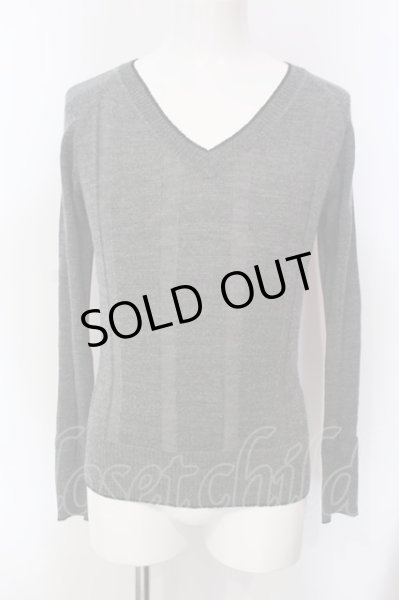 画像1: NO ID. / グリッターVネックニットソー 1 グレー O-25-04-06-020-NO-to-YM-ZT269 (1)
