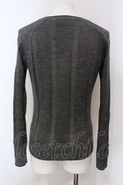 画像2: NO ID. / グリッターVネックニットソー 1 グレー O-25-04-06-021-NO-to-YM-ZT269 (2)