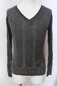 NO ID. / グリッターVネックニットソー 1 グレー O-25-04-06-022-NO-to-YM-ZT269