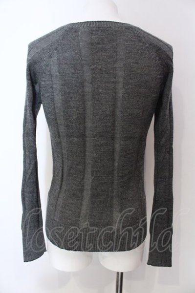 画像2: NO ID. / グリッターVネックニットソー 1 グレー O-25-04-06-022-NO-to-YM-ZT269 (2)