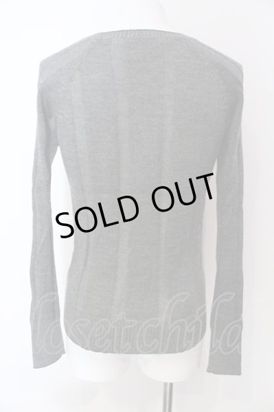 画像2: NO ID. / グリッターVネックニットソー 1 グレー O-25-04-06-022-NO-to-YM-ZT269 (2)