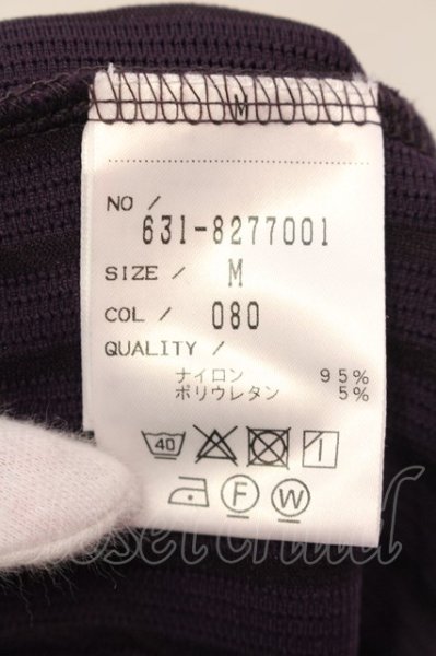 画像3: TORNADO MART / ワイドストライプＶネックカットソー M パープル O-25-04-06-023-TO-to-YM-ZT269 (3)