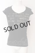 LGB / GO FUCK/HS Tシャツ S（レディース） ブラック O-25-04-10-035-LG-to-YM-OS
