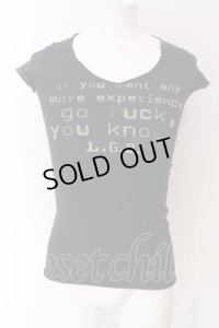 LGB / GO FUCK/HS Tシャツ S（レディース） ブラック O-25-04-10-035-LG-to-YM-OS