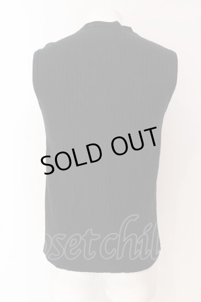 画像2: TORNADO MART / ボタン襟テレコタンクトップ  ブラック O-25-04-10-039-TO-to-YM-ZT064 (2)