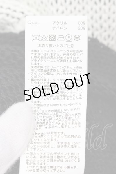 画像3: CIVARIZE / クラッシュ加工レイヤードサマーニット F ブラックｘホワイト O-25-04-10-042-CI-to-YM-OS (3)