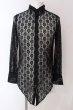 画像1: CIVARIZE / Voluptucas レース花柄変型デザインシャツ 46 ブラック O-25-04-10-045-CI-sh-YM-OS (1)