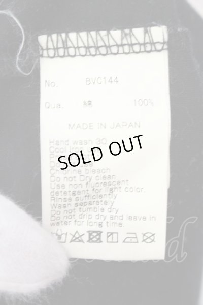 画像3: Black by VANQUISH / ボックスプリントVネックTシャツ M ブラック O-25-04-10-046-Bl-ts-YM-ZT144