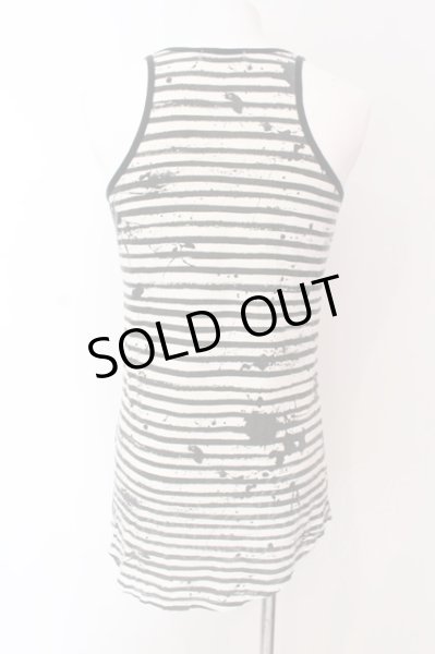 画像2: CIVARIZE / ボーダーロングタンクトップ 44 ブラックｘホワイト O-25-04-10-049-CI-to-YM-OS (2)