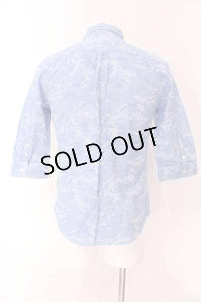 画像2: GOSTAR DE FUGA / ONDEMAND カモジャガード六部袖シャツ 44 ブルー O-25-04-10-051-GO-sh-YM-ZT078 (2)