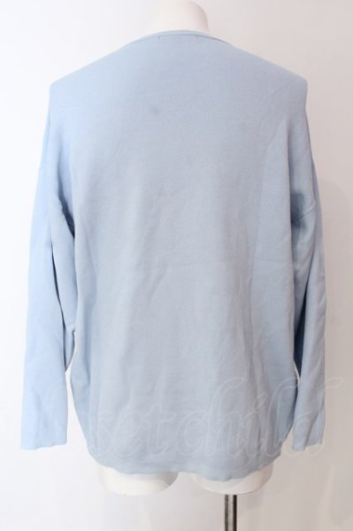 画像2: GOSTAR DE FUGA / ジャガード生地プルオーバーサイズトップス 46 サックス O-25-04-10-053-GO-to-YM-ZT078 (2)