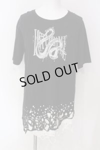 CIVARIZE / オパールレイヤードBIG　Tシャツ 46 ブラック×ホワイト O-25-04-10-006-CI-ts-IG-OS