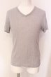 画像1: TORNADO MART / シワテレコVネックTシャツ  グレー O-25-04-10-068-TO-ts-YM-ZT144 (1)