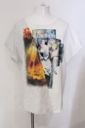 NO ID. BLACK / 天竺リメイク Type B Tシャツ グレーｘホワイト 2 O-25-04-10-069-NO-ts-YM-ZT078