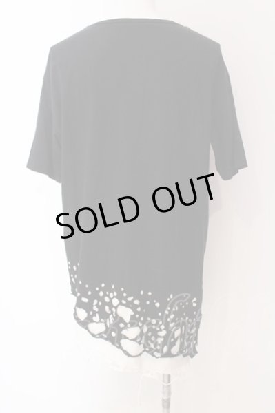 画像2: CIVARIZE / オパールレイヤードBIG　Tシャツ 46 ブラック×ホワイト O-25-04-10-006-CI-ts-IG-OS (2)