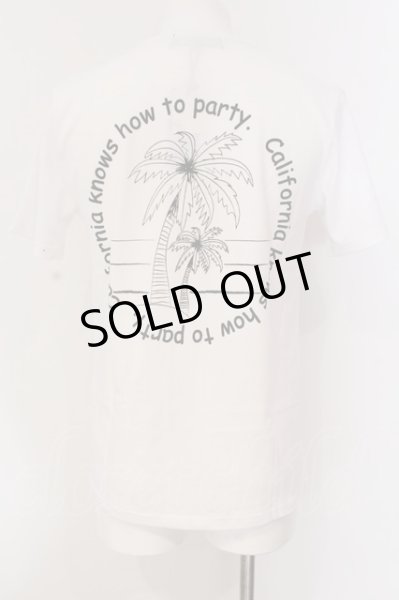 画像2: CavariA / パームプリントTシャツ 44 ホワイト O-25-04-10-071-Ca-ts-YM-ZT077 (2)