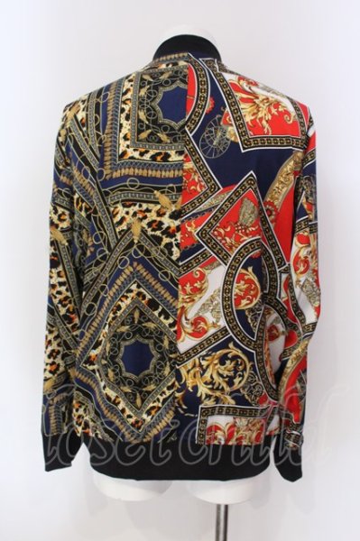 画像2: NO ID. BLACK / バンダナプリントジップアップブルゾンジャケット 2 マルチ O-25-04-10-078-NO-ja-YM-ZT143 (2)