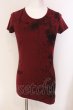 画像1: Roshell / レオパードスモークアシンメトリーTシャツ S レッド O-25-04-10-079-Ro-ts-YM-OS (1)