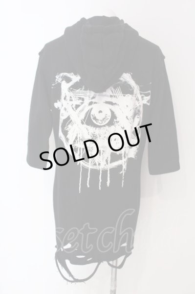 画像2: CIVARIZE / Assassin　半袖ダメージパーカー 46 ブラック O-25-04-10-007-CI-to-IG-OS (2)