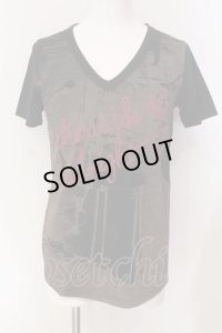 NO ID. / ミッドナイトプリントTシャツ 1 ブラック O-25-04-10-083-NO-ts-YM-OS
