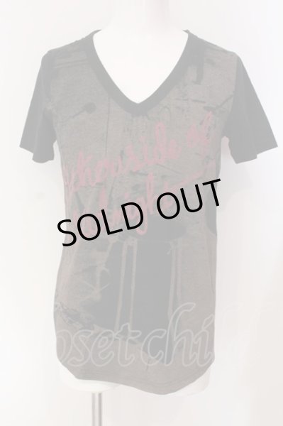 画像1: NO ID. / ミッドナイトプリントTシャツ 1 ブラック O-25-04-10-083-NO-ts-YM-OS (1)