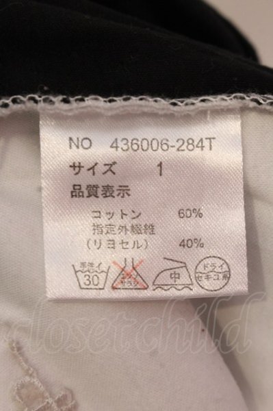 画像3: NO ID. / コットンリヨセルスムースVネックTシャツ 1 ブラックｘホワイト O-25-04-10-086-NO-ts-YM-ZT042 (3)