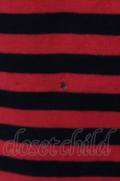 画像2: NO ID. BLACK / C天竺ボーダーラウンドタンクトップ 2 レッドｘブラック O-25-04-10-087-NO-ts-YM-ZT042