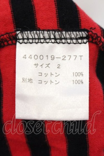 画像4: NO ID. BLACK / C天竺ボーダーラウンドタンクトップ 2 レッドｘブラック O-25-04-10-087-NO-ts-YM-ZT042 (4)