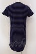 画像2: NO ID. BLACK / C天竺ボーダーラウンドU/N Tシャツ 2 パープルｘブラック O-25-04-10-088-NO-ts-YM-OS (2)