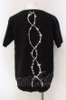 画像2: NO ID. BLACK / ニットワイヤーJQ Tシャツ 2 ブラック O-25-04-10-089-NO-ts-YM-OS (2)