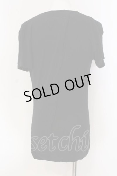 画像2: FUGA / ストーン装飾ドレープTシャツ 44 ブラック O-25-04-10-092-FU-ts-YM-OS (2)