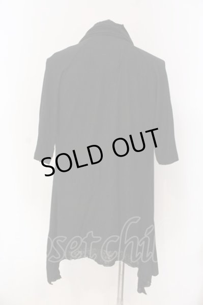 画像2: FUGA / グリッタードレープレイヤード半袖カーディガン  ブラック O-25-04-10-094-FU-to-YM-ZT042 (2)